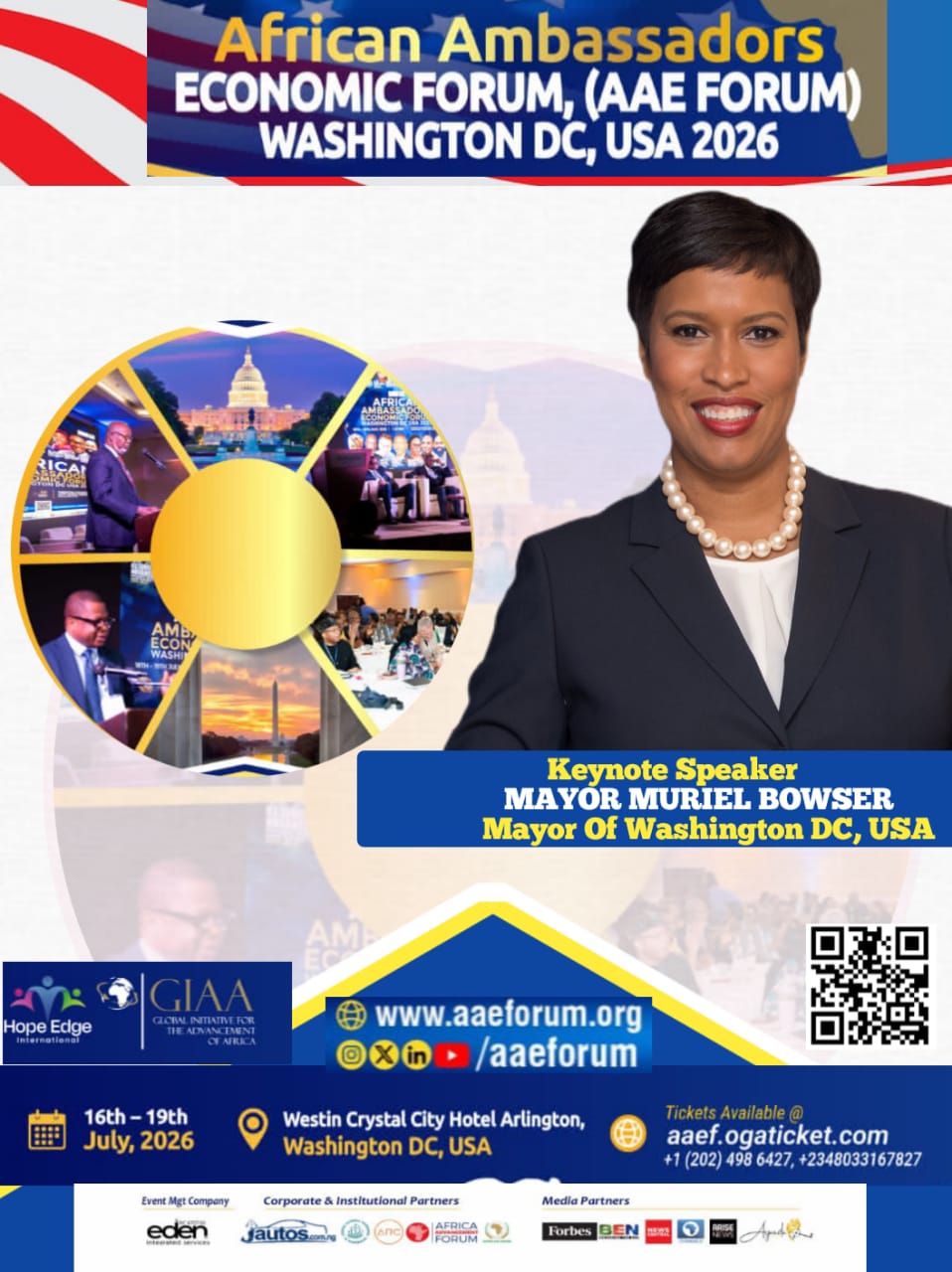 Mayor Muriel Bowser Set to Speak at African Ambassadors Economic Forum 2026 At Washington DC, USA Mayor Muriel Bowser Set to Speak at African Ambassadors Economic Forum 2026 At Washington DC, USA