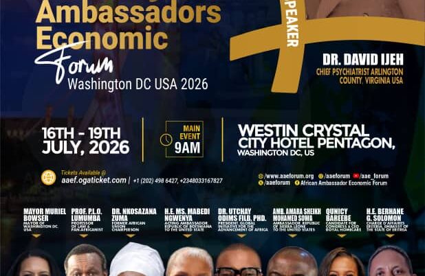Dr. David Ijeh Honored as Award Recipient & Set to Speak at African Ambassadors Economic Forum 2026 At Washington DC, USA