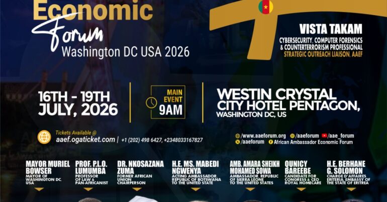 Vista Taka Set To speak at the African Ambassadors economic Forum Washingto DC, USA